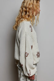 Cookie Cutter Mock-Neck Chenille Sweater