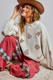 Cookie Cutter Mock-Neck Chenille Sweater