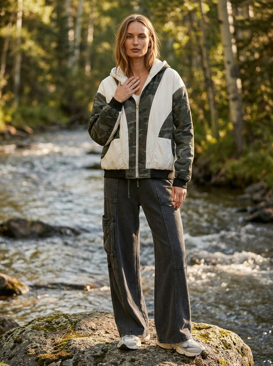 Crosswinds Reversible Camo Colorblock Jacket