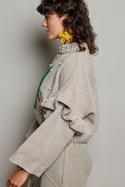 Dancin' Around The Tree Cropped Knit Sweater