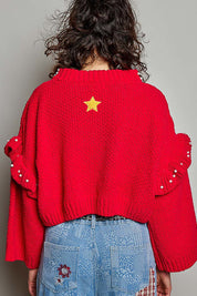 Dancin' Around The Tree Cropped Knit Sweater