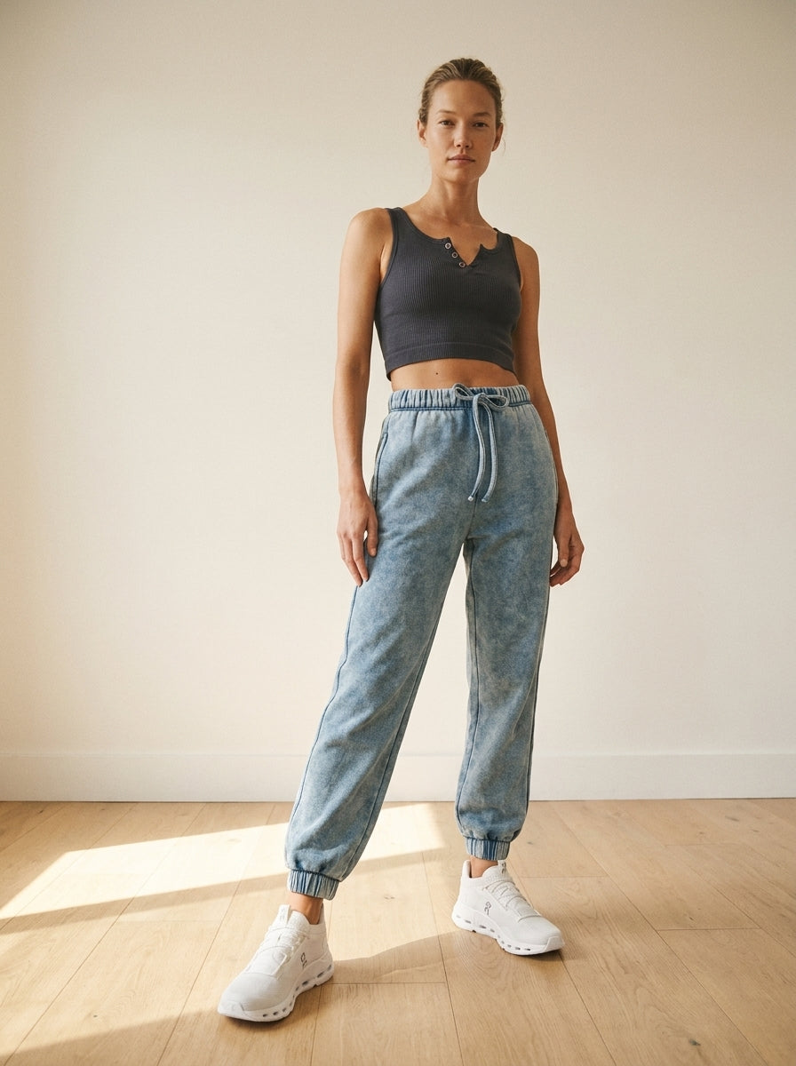 Day To Night Acid Wash Fleece Joggers