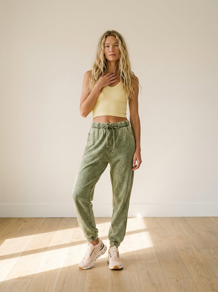Day To Night Acid Wash Fleece Joggers