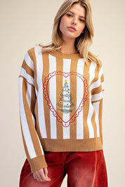 December Embroidered Christmas Sweater