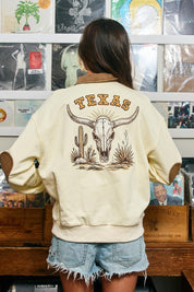 Don't Mess With The West Embroidered Half-Zip Sweatshirt