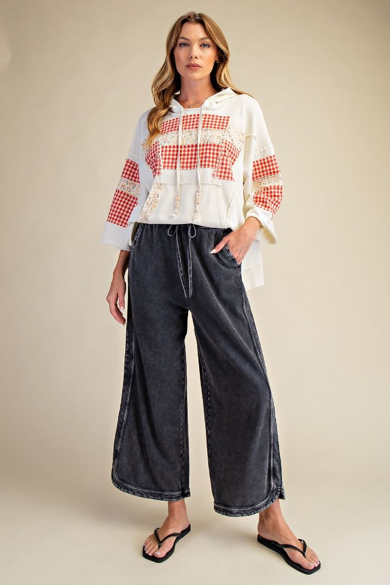 The Essential Drawstring Mineral Washed Terry Knit Pants