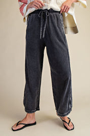 The Essential Drawstring Mineral Washed Terry Knit Pants