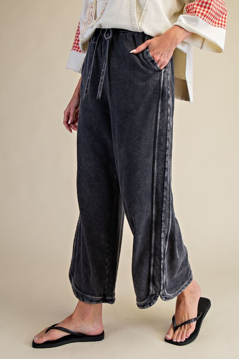 The Essential Drawstring Mineral Washed Terry Knit Pants