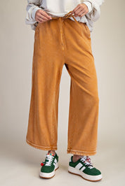 The Essential Drawstring Mineral Washed Terry Knit Pants