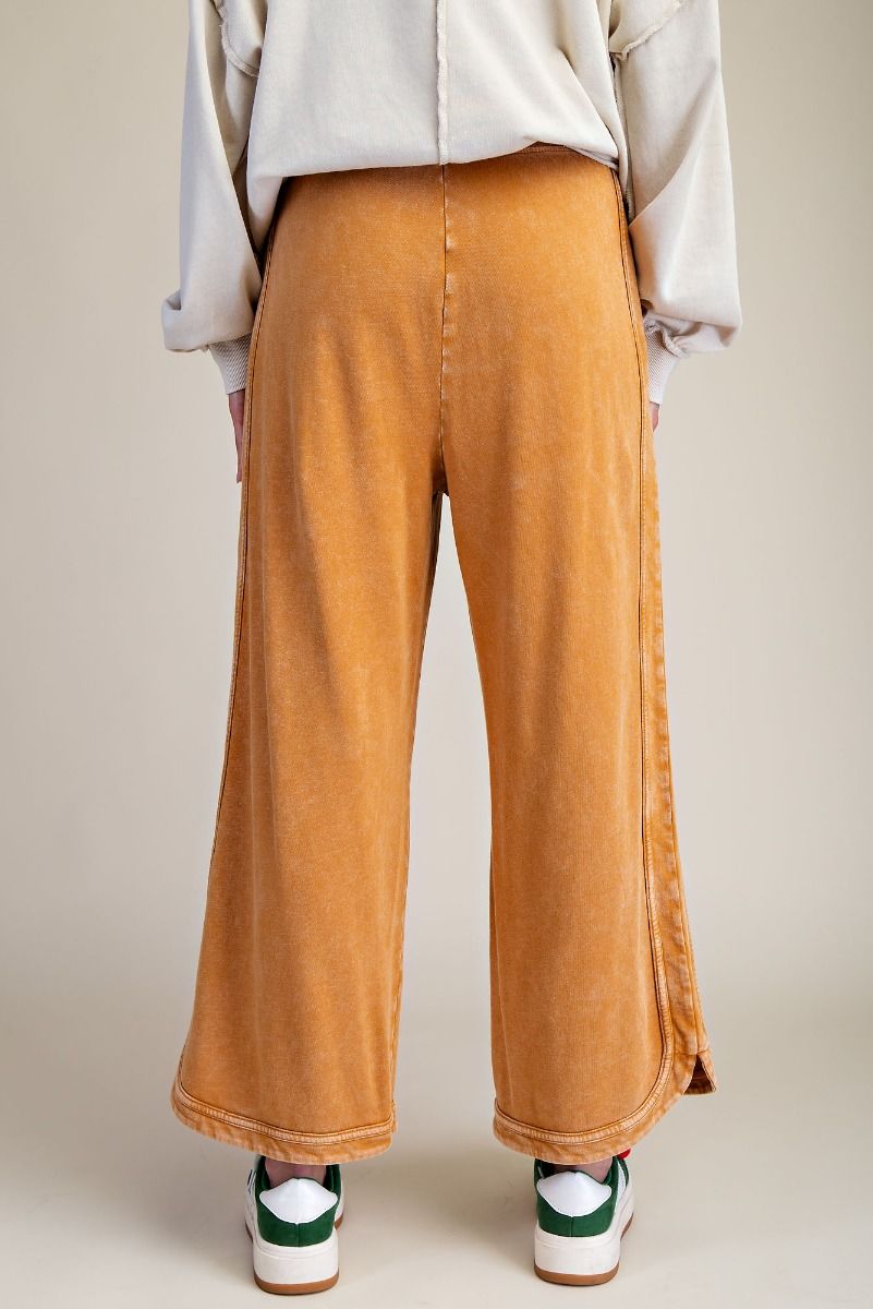 The Essential Drawstring Mineral Washed Terry Knit Pants