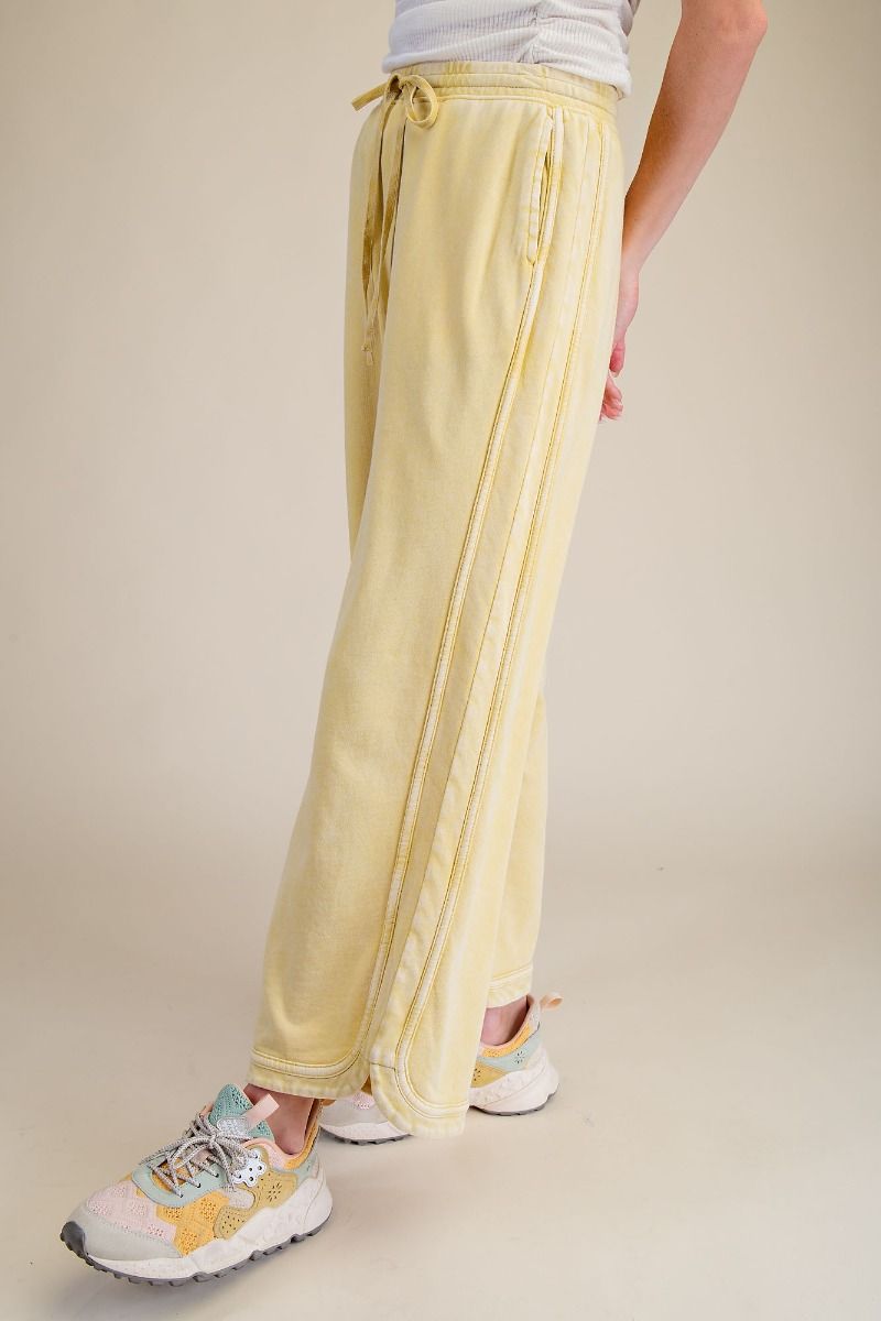 The Essential Drawstring Mineral Washed Terry Knit Pants