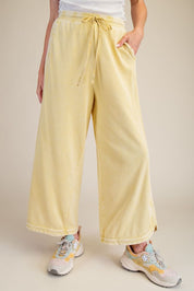 The Essential Drawstring Mineral Washed Terry Knit Pants