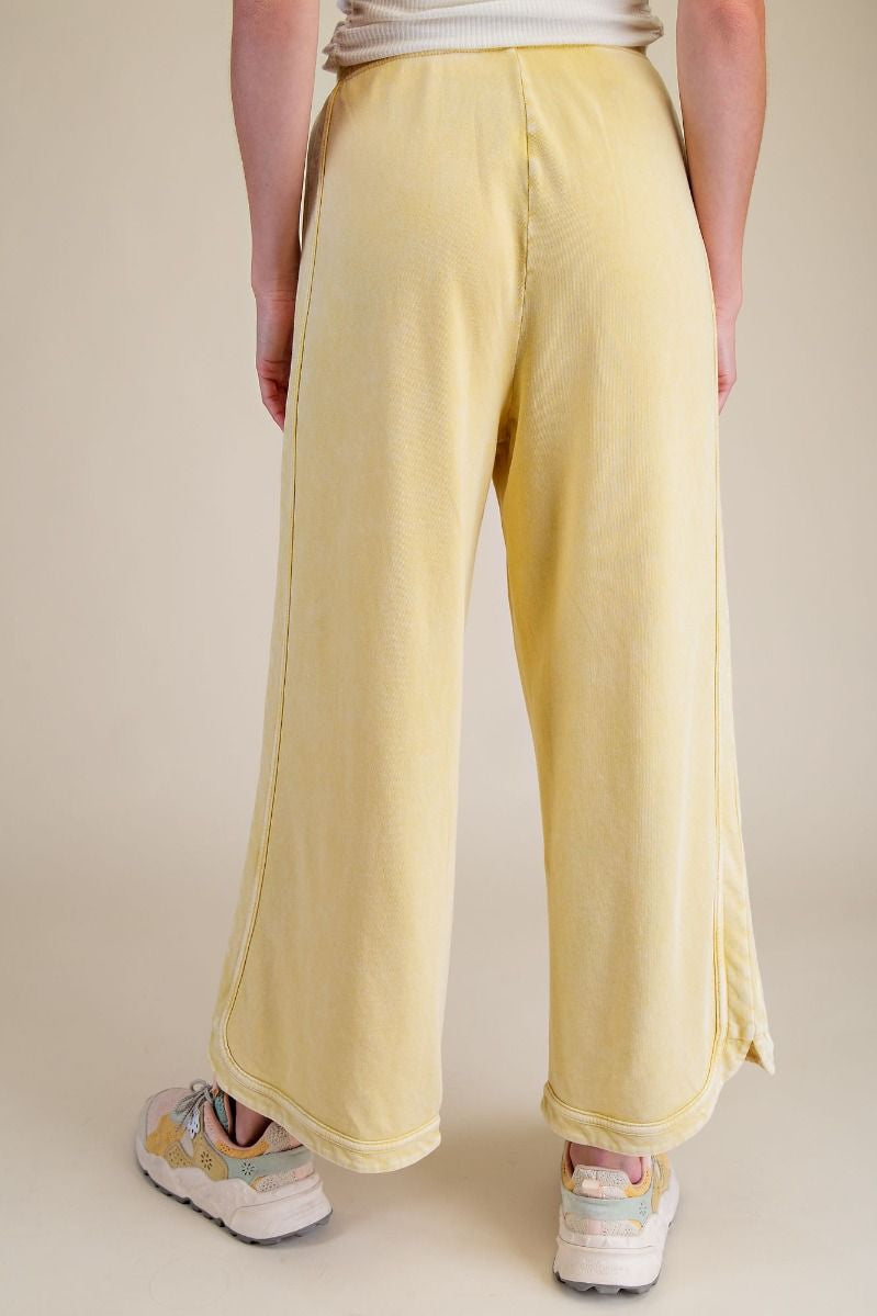 The Essential Drawstring Mineral Washed Terry Knit Pants