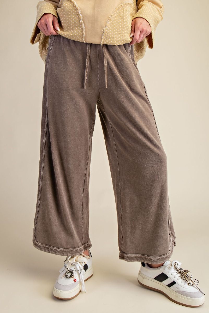 The Essential Drawstring Mineral Washed Terry Knit Pants