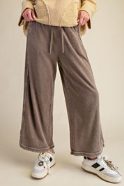 The Essential Drawstring Mineral Washed Terry Knit Pants