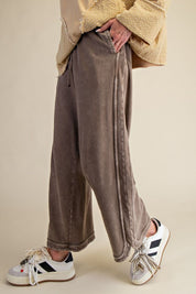 The Essential Drawstring Mineral Washed Terry Knit Pants