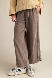 The Essential Drawstring Mineral Washed Terry Knit Pants