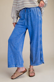 The Essential Drawstring Mineral Washed Terry Knit Pants