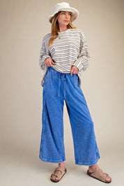 The Essential Drawstring Mineral Washed Terry Knit Pants