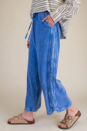 The Essential Drawstring Mineral Washed Terry Knit Pants