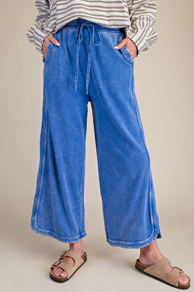 The Essential Drawstring Mineral Washed Terry Knit Pants
