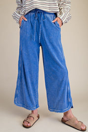 The Essential Drawstring Mineral Washed Terry Knit Pants