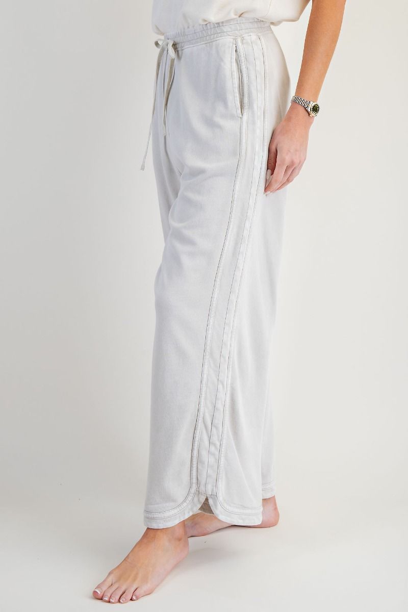The Essential Drawstring Mineral Washed Terry Knit Pants