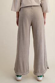 The Essential Drawstring Mineral Washed Terry Knit Pants
