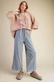 The Essential Drawstring Mineral Washed Terry Knit Pants