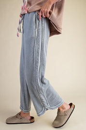 The Essential Drawstring Mineral Washed Terry Knit Pants