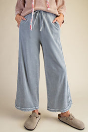 The Essential Drawstring Mineral Washed Terry Knit Pants