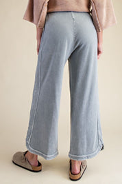 The Essential Drawstring Mineral Washed Terry Knit Pants