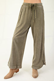 The Essential Drawstring Mineral Washed Terry Knit Pants