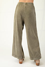 The Essential Drawstring Mineral Washed Terry Knit Pants