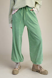 The Essential Drawstring Mineral Washed Terry Knit Pants