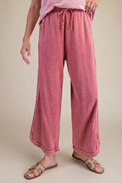 The Essential Drawstring Mineral Washed Terry Knit Pants