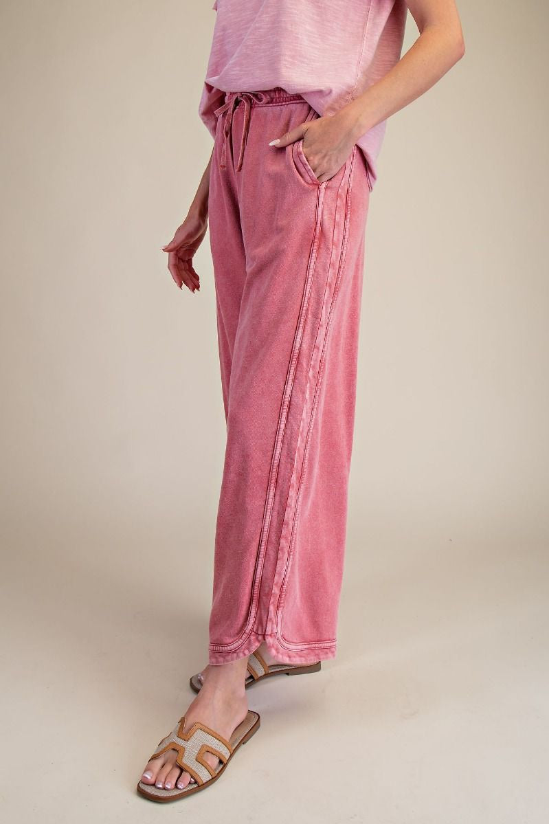The Essential Drawstring Mineral Washed Terry Knit Pants