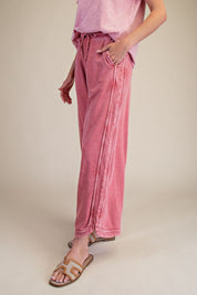 The Essential Drawstring Mineral Washed Terry Knit Pants