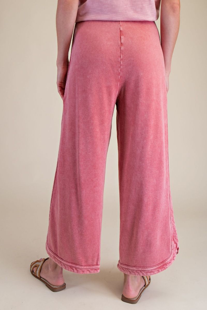 The Essential Drawstring Mineral Washed Terry Knit Pants