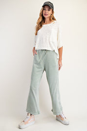 The Essential Drawstring Mineral Washed Terry Knit Pants