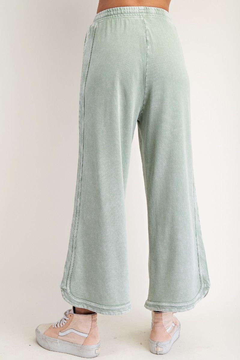 The Essential Drawstring Mineral Washed Terry Knit Pants