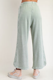 The Essential Drawstring Mineral Washed Terry Knit Pants