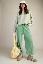 The Essential Drawstring Mineral Washed Terry Knit Pants