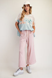 The Essential Drawstring Mineral Washed Terry Knit Pants