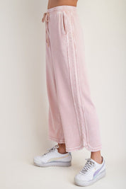 The Essential Drawstring Mineral Washed Terry Knit Pants