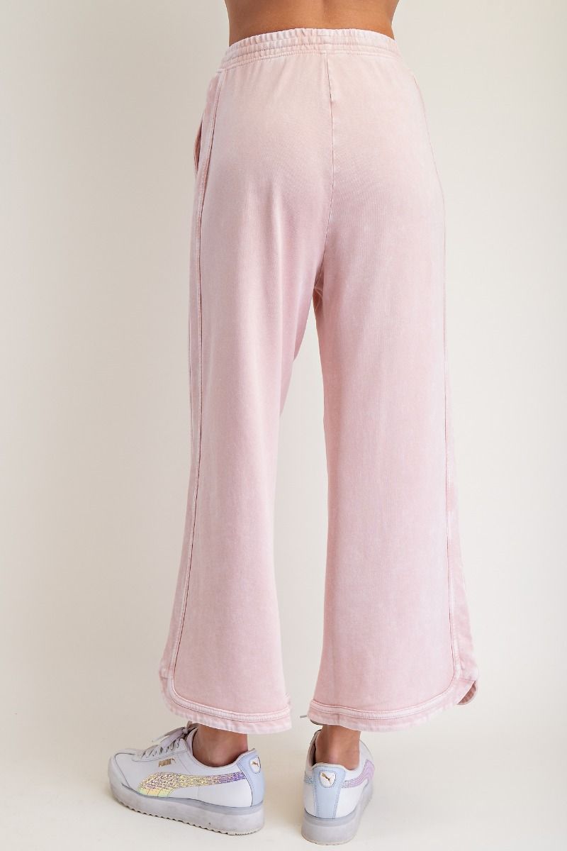 The Essential Drawstring Mineral Washed Terry Knit Pants
