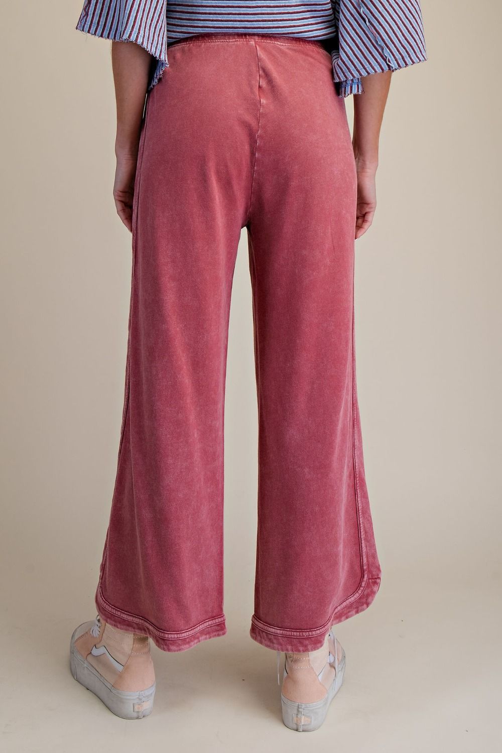 The Essential Drawstring Mineral Washed Terry Knit Pants