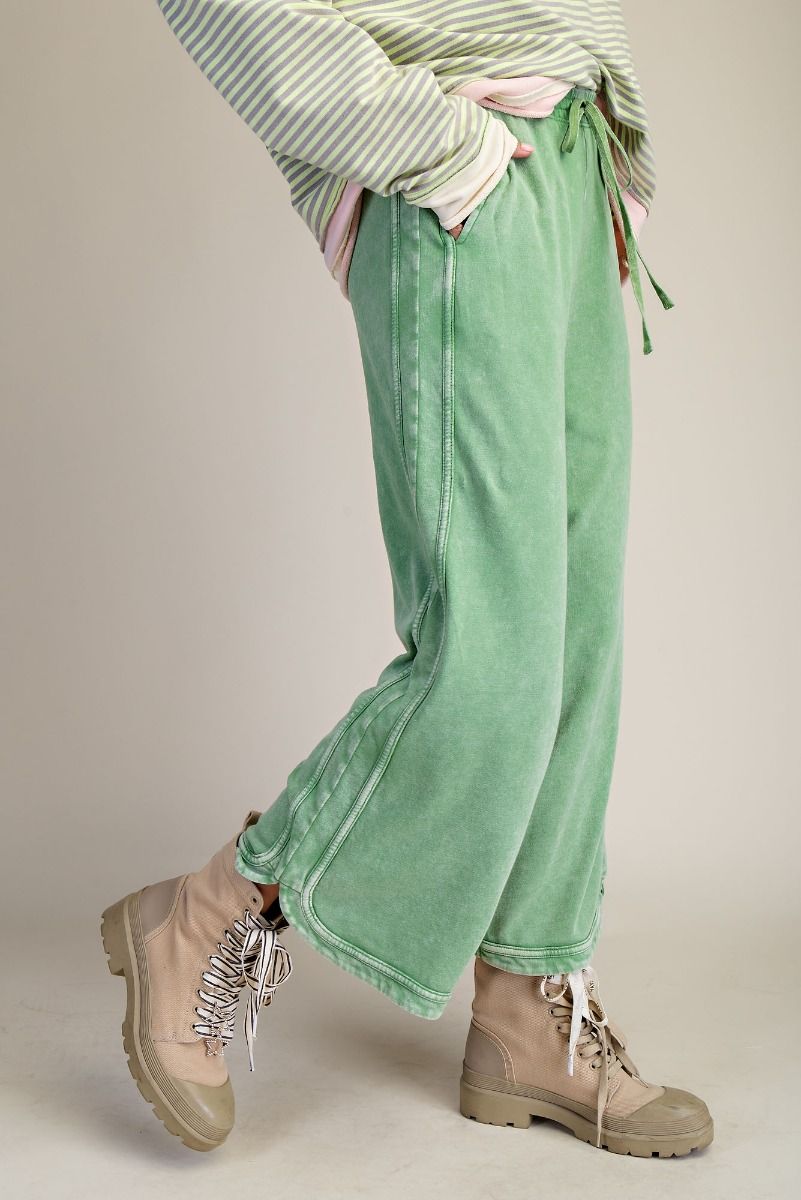 The Essential Drawstring Mineral Washed Terry Knit Pants