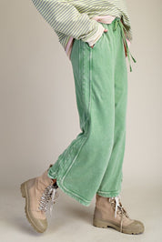 The Essential Drawstring Mineral Washed Terry Knit Pants