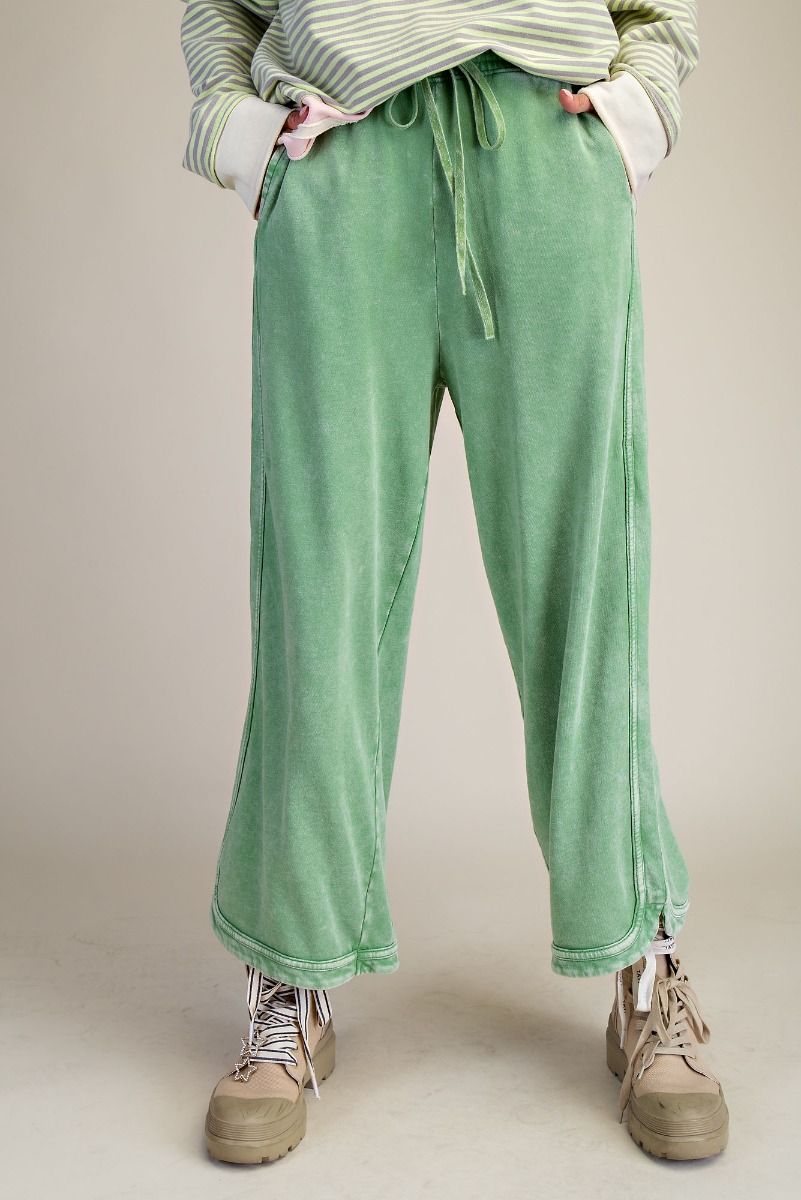 The Essential Drawstring Mineral Washed Terry Knit Pants